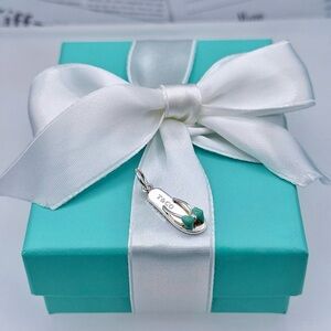 RARE! Authentic Tiffany & Co. Blue Enamel Flip Flop Sandal Bow Charm Pendant 🩴